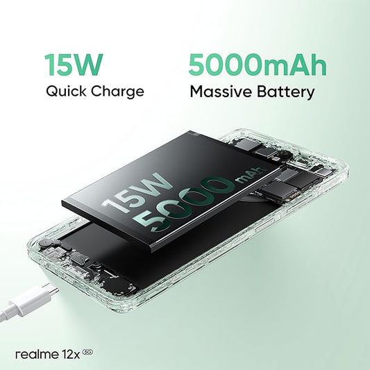 Realme 12X 8GB Ram 256GB  Green 5G - Middle East Version