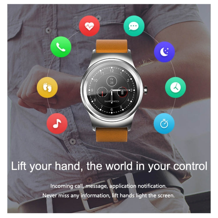 SMA-Round 1.28 inch Color Touch Screen Bluetooth Smart Watch, Waterproof, Support Voice Control / Heart Rate Monitor / Sleep Monitor / Bluetooth Camera, Compatible with Android and iOS System, SMA-Round/Silver Steel Strap, SMA-Round/Black Steel Strap