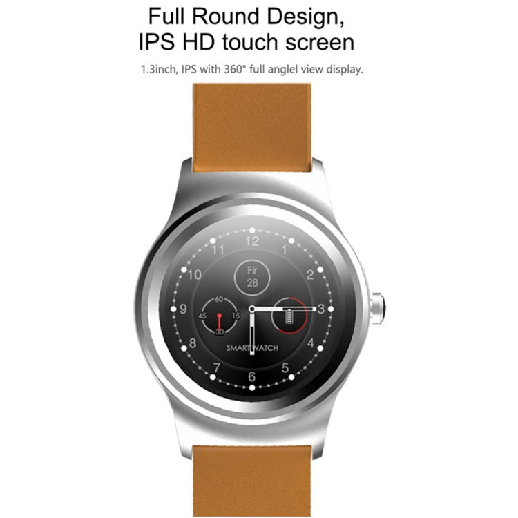 SMA-Round 1.28 inch Color Touch Screen Bluetooth Smart Watch, Waterproof, Support Voice Control / Heart Rate Monitor / Sleep Monitor / Bluetooth Camera, Compatible with Android and iOS System, SMA-Round/Silver Steel Strap, SMA-Round/Black Steel Strap