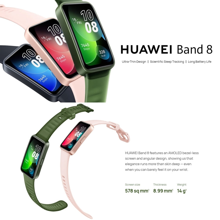 HUAWEI Band 8 Standard 1.47 inch AMOLED Smart Watch, Support Heart Rate / Blood Pressure / Blood Oxygen / Sleep Monitoring