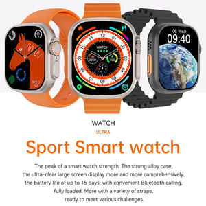 WIWU SW01 Ultra 1.9 inch IPS Screen IP68 Waterproof Bluetooth Smart Watch, Support Heart Rate Monitoring