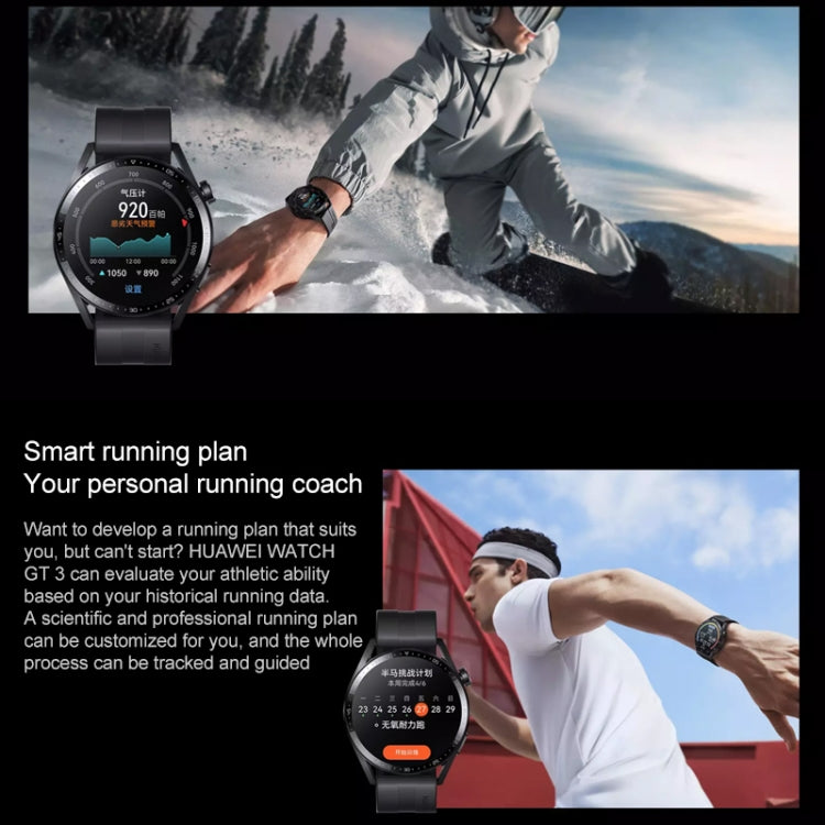 HUAWEI WATCH GT 3 Smart Watch 42mm Rubber Wristband, 1.32 inch AMOLED Screen, Support Heart Rate Monitoring / GPS / 7-days Battery Life / NFC