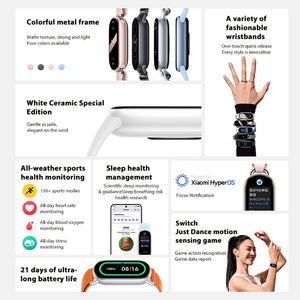 Original Xiaomi Mi Band 9 1.62 inch AMOLED Screen 5ATM Waterproof Smart Watch, Support Blood Oxygen / Heart Rate Monitor