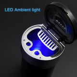 Multi-function Portable Creative LED Car Cigarette Ash Tray Ashtray with Clock