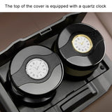 Multi-function Portable Creative LED Car Cigarette Ash Tray Ashtray with Clock