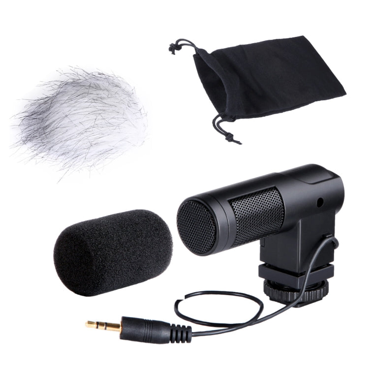 BOYA BY-V01 Stereo X/Y Condenser Microphone with Integrated Shock Mount Cold-shoe Mount & Windshield for Smartphones, DSLR Cameras and Video Cameras