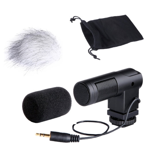 BOYA BY-V01 Stereo X/Y Condenser Microphone with Integrated Shock Mount Cold-shoe Mount & Windshield for Smartphones, DSLR Cameras and Video Cameras
