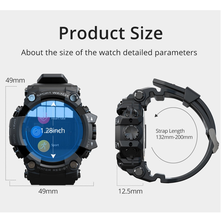 Lokmat ATTACK 1.28 inch TFT LCD Screen Smart Watch, Support Sleep Monitor / Heart Rate Monitor / Blood Pressure Monitor