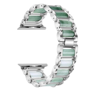 Emerald Stainless Steel Watch Strap, For Apple Watch Ultra 49mm / Series 8&7 45mm / SE 2&6&SE&5&4 44mm / 3&2&1 42mm, For Apple Watch Series 8&7 41mm / SE 2&6&SE&5&4 40mm / 3&2&1 38mm, For Apple Watch Series 7 41mm / 6 & SE & 5 & 4 40mm / 3 & 2 & 1 38mm