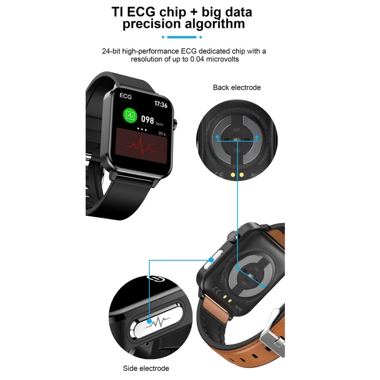 E86 1.7 inch TFT Color Screen IP68 Waterproof Smart Watch, Support Blood Oxygen Monitoring / Body Temperature Monitoring / AI Medical Diagnosis, Style: TPU Strap, TPU Strap(Blue), TPU Strap(Black), TPU Strap(Red)