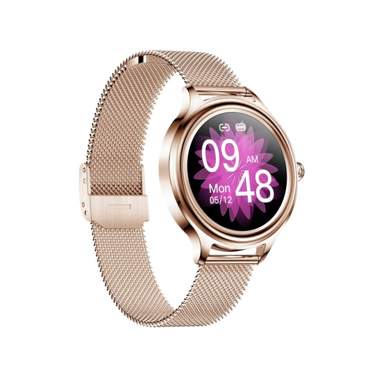 ZX10 1.09 inch HD Color Screen Bluetooth 5.0 IP68 Waterproof Women Smart Watch, Support Sleep Monitor / Menstrual Cycle Reminder / Heart Rate Monitor / Blood Oxygen Monitoring, Style:Steel Strap