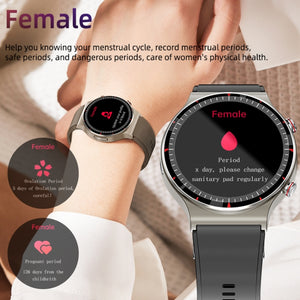 G08 1.3 inch TFT Screen Smart Watch, Support Medical-grade ECG Measurement/Women Menstrual Reminder, TPU Strap, Brown Leather Strap, Black Leather Strap, Coffee Leather Strap