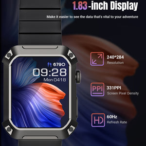 Rogbid Tank S2 1.83 inch IPS Screen Smart Watch, Support Bluetooth Calling / Blood Pressure / Sleep Monitoring