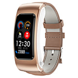 K60 1.08 inch Leather Band Earphone Detachable Life Waterproof Smart Watch Support Bluetooth Call