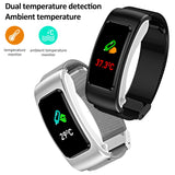 K60 1.08 inch Leather Band Earphone Detachable Life Waterproof Smart Watch Support Bluetooth Call