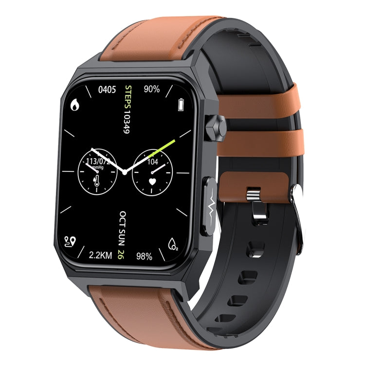 E530 1.91 inch IP68 Waterproof Leather Band Smart Watch Supports ECG / Non-invasive Blood Sugar