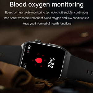 E530 1.91 inch IP68 Waterproof Leather Band Smart Watch Supports ECG / Non-invasive Blood Sugar, Leather Band (Black), Leather Band (Brown)