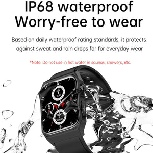 E530 1.91 inch IP68 Waterproof Leather Band Smart Watch Supports ECG / Non-invasive Blood Sugar, Leather Band (Black), Leather Band (Brown)