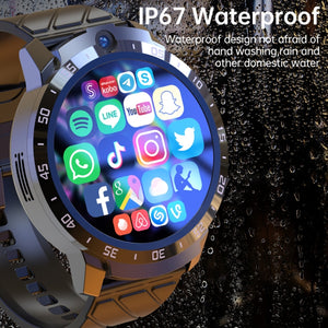 MT27 4G+64G 1.6 inch IP67 Waterproof 4G Android 8.1 Smart Watch Support Heart Rate / GPS