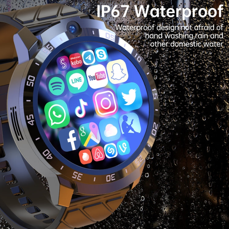 MT27 4G+64G 1.6 inch IP67 Waterproof 4G Android 8.1 Smart Watch Support Heart Rate / GPS, Silicone Band, Steel Band, Leather Band