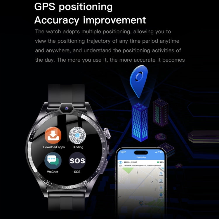 L01 1.43 inch IP67 Waterproof 4G Android 9.0 Smart Watch Support Face Recognition / GPS