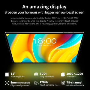 Teclast T50 Pro Tablet PC 11 inch,  Android 13 MediaTek Helio G99 Octa Core, 4G LTE Dual SIM, T50 Pro 16GB+256GB