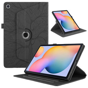 Tree Life Embossed Rotation Leather Tablet Case