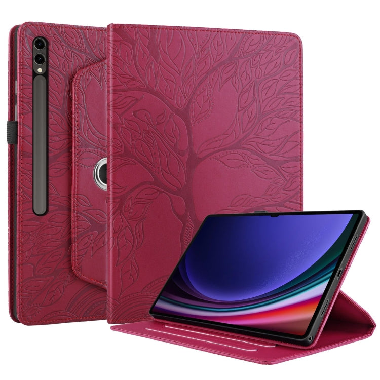 Tree Life Embossed Rotation Leather Tablet Case, For Samsung Galaxy Tab S10 Ultra / S9 Ultra, For Samsung Galaxy Tab S10+ / S9+ / S8+, For Samsung Galaxy Tab S10 / S8 / S7, For Samsung Galaxy Tab S9 / S9 FE, For Samsung Galaxy Tab A7 Lite T220