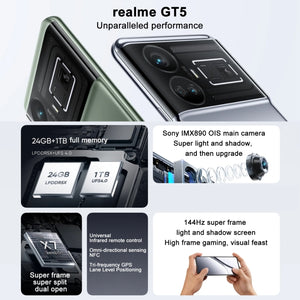 Realme GT5 5G, Dual Sim, 12GB+256GB/16GB+512GB/24GB+1TB,6.74 inch Realme