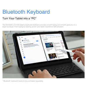 DOOGEE U10 KID Tablet 10.1 inch, Android 13 RK3562 Quad Core Support Parental Control, Global Version with Google Play, EU Plug, U10 Kid