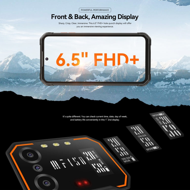 IIIF150 B2, IP68/69K / MIL-STD-810H, Side Fingerprint, Night Vision, 6.5 inch Android 13 UMS9230 Octa Core, Network: 4G, NFC, OTG