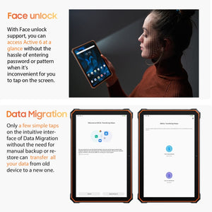 Blackview Active 6 4G Rugged Tablet, 10.1 inch Android 13 UNISOC T606 Octa Core Support Dual SIM, Global Version with Google Play, EU Plug