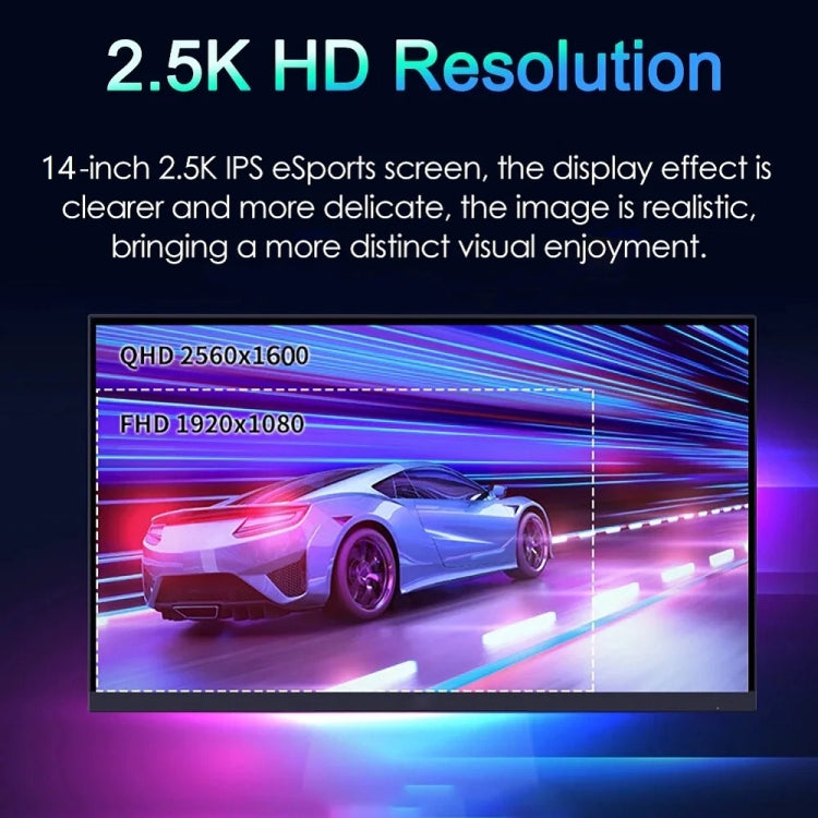 14 inch HDR 2560x1600P IPS Screen Portable Monitor