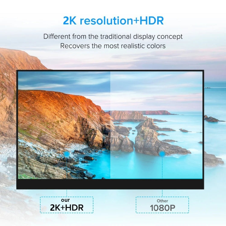 17.3 inch UHD 2560x1440P IPS Screen Portable Monitor