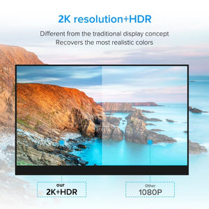 17.3 inch UHD 2560x1440P IPS Screen Portable Monitor, 17.3 inch 2K