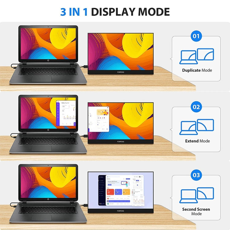 17.3 inch FHD 1920x1080P IPS Screen Portable Monitor, 17.3 inch 1080P