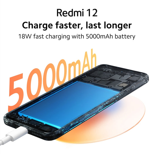 Xiaomi Redmi 12 Global, Storage 4GB+128GB / 8GB+128GB, Battery Capacity 5000mAh, Camera 50MP main camera(f/1.8) + 8MP ultra-wide