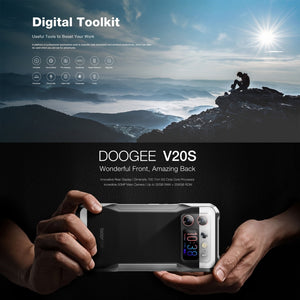 DOOGEE V20S,5G,  32GB RAM (12GB + up to 20GB extended RAM), 256GB ROM, Battery 6000mAh, 33W fast charge, 6.43 inch