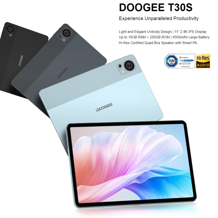 DOOGEE T30S Tablet PC 11 inch, Android 13 Unisoc T606 Octa Core, Global Version with Google Play, EU Plug, T30S