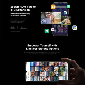 DOOGEE N50 Pro,8GB (plus 12GB virtual RAM up to 20GB) RAM ; ROM: 256GB, 6.52 inch