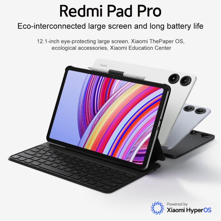 Xiaomi Redmi Pad Pro 12.1 inch Tablet PC, HyperOS Qualcomm Snapdragon 7s Gen2 Octa Core, 10000mAh Battery