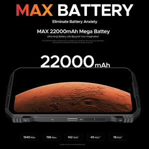 DOOGEE Vmax Plus 5G Rugged Phone 2024, Battery: 22000mAh, Rear Camera: 200MP main,  6.58 inch Android 14 MediaTek Dimensity 7050 Octa Core, Network: 5G, OTG, NFC