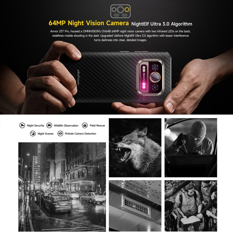 Ulefone Armor 25T Pro Rugged Phone, Thermal Imaging, 6.78 inch Android 14 MediaTek Dimensity 6300 Octa Core, Network: 5G, NFC