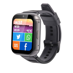 UNIWA DM66 4G Calling Smart Watch, 1.99 inch IPS Screen Android 9.0 Support WiFi GPS