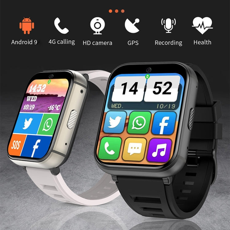 UNIWA DM66 4G Calling Smart Watch, 1.99 inch IPS Screen Android 9.0 Support WiFi GPS