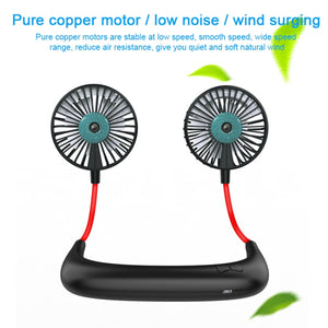 Lazy Hanging Neck Spray Fan USB Charging Outdoor Sports Portable Folding Mini Fan