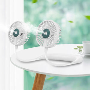 Lazy Hanging Neck Spray Fan USB Charging Outdoor Sports Portable Folding Mini Fan, F118 (White), F118 (Black), F118, F118 (Blue)