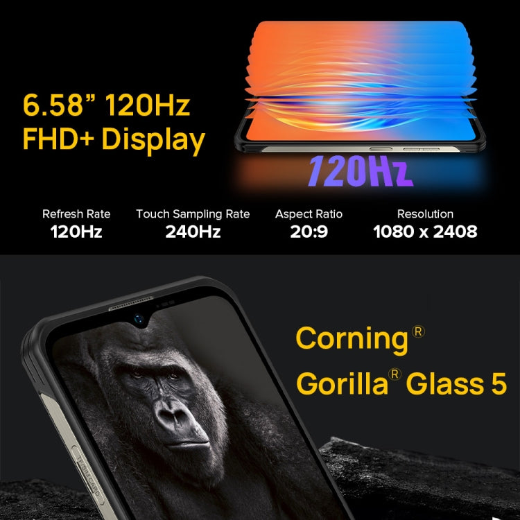 Dual Back Cameras, IP68/IP69K Waterproof Dustproof Shockproof, Side Fingerprint Identification, 6.58 inch Android 12 MediaTek Helio G99 MT6789 Octa Core up to 2.2GHz, Network: 4G, OTG, NFC, Global Version with Google Play