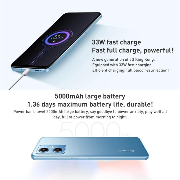 Dual Back Cameras, 5000mAh Battery, Side Fingerprint Identification, 6.67 inch MIUI 13 Qualcomm Snapdragon 4 Gen1 Octa Core up to 2.0GHz, Network: 5G, Dual SIM, IR, Not Support Google Play