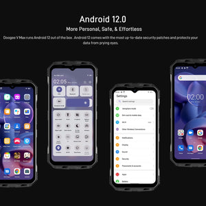 DOOGEE IP68/IP69K MIL-STD-810H Waterproof Dustproof Shockproof, 22000mAh Battery, Triple Back Cameras, 6.58 inch